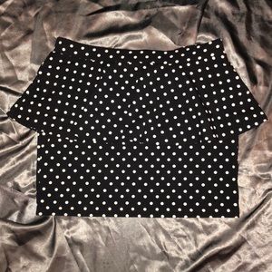 Black Peplum Skirt